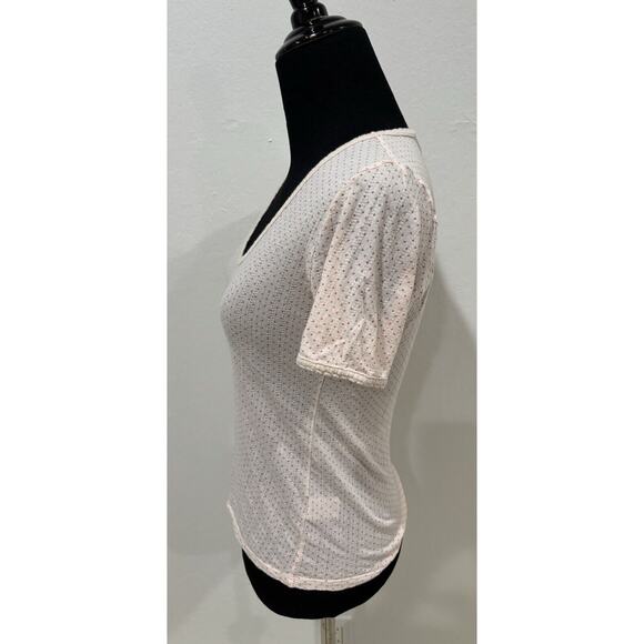 Rouje Pointelle Pink Dot T-Shirt Size 40 Fits Like Small - Picture 3 of 6